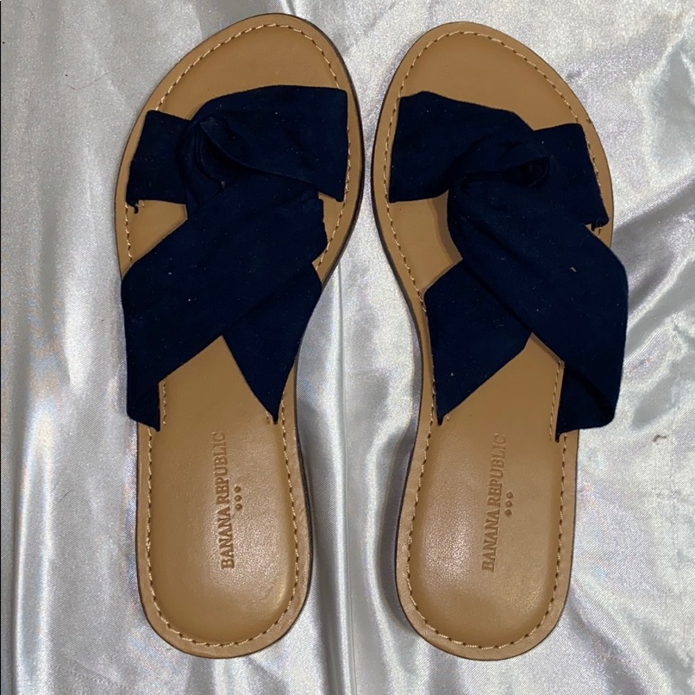 Navy blue sandals